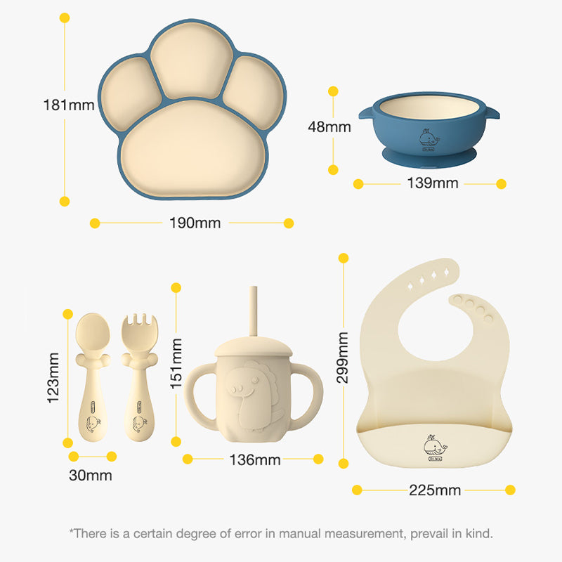 Silicone Baby Tableware 5 piece Set - BT05